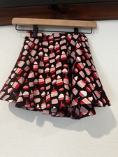 Kate Spade New York Girl  s Size 4 Red And Black Cupcake Skirt New Without Tags