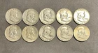 franklin half dollars - lot of 10 - 90% Silver Dollar - lot 2