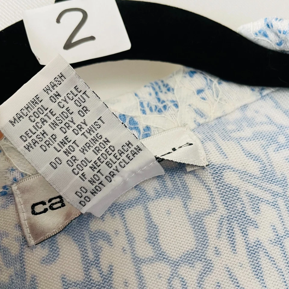 Chaqueta Cathy Daniels Mujer Blanca Manga Larga Estampado Floral Encaje Cremallera Completa Talla XL Foto 4 de 4