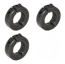 Single Split Shaft Collar 1-3/4" Bore - Black Oxide Set Screw Style (3)