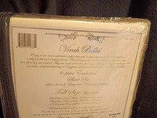 Virah Bella Full Size Sheet Set Egyptian embossed Soft touch 6 Piece Set Cream.