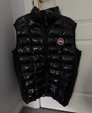 Canada Goose HyBridge Lite Tech Men's Black Down Full Zip Logo Vest Gilet XXL