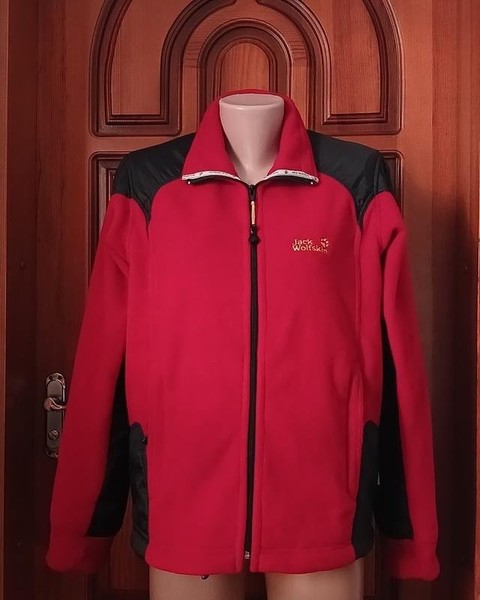 Men Jack Wolfskin Sweater Burgundy Polyester One