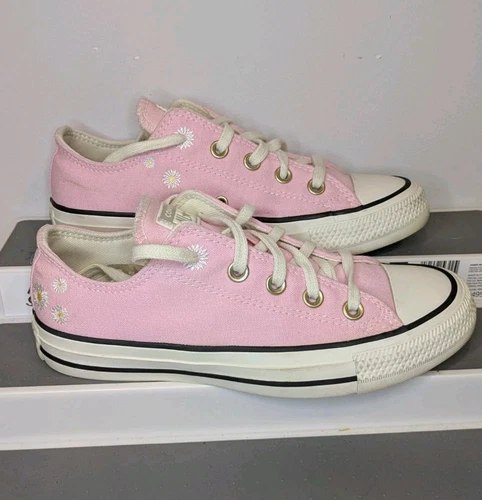 FESTIVAL SMOOTHIE converse all star OX scarpe da ginnastica basse rosa décolleté taglia uk 3