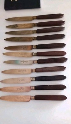 11 Obstmesser, Dessertmeser, Jugendstil, original Uchatius