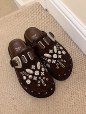 Toga Pulla Ssense Exclusive Release - BrownEyelet Metal Sabot Mules, EU Size 41