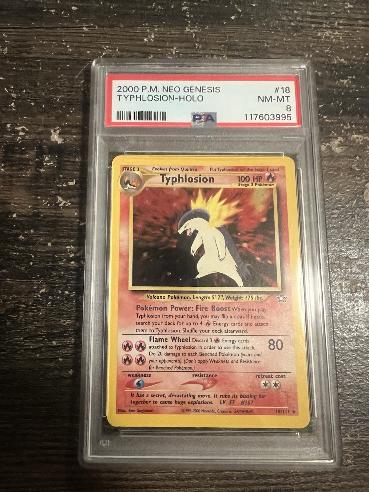 Pokémon TCG 2000 P.M Typhlosion Neo Genesis 18/111 NM-MT 8