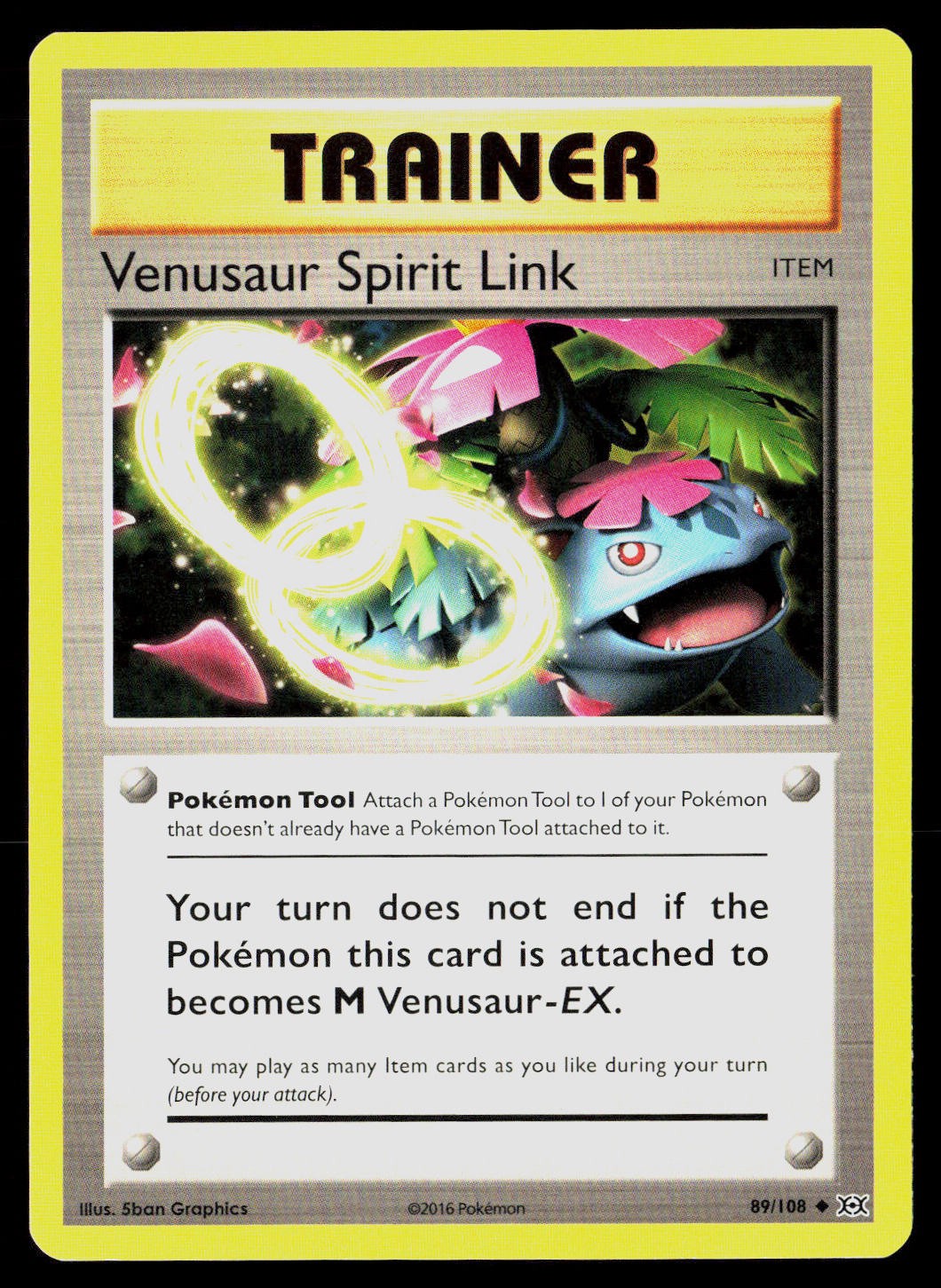 Venusaur Spirit Link 89/108 5ban Graphics Uncommon XY Evolutions Pokemon LP