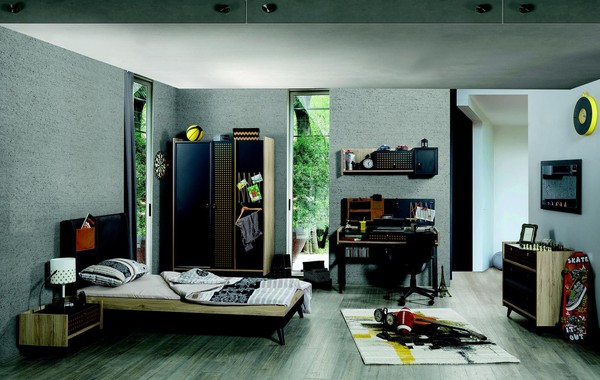 Kinderzimmer Set Bett Nachttisch Kleiderschrank Kommode Schlafzimmer 6Tlg.-image