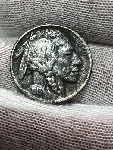 1913 Type 2  Full Horn Higher Grade Buffalo Nickel -  Better Date US Coin!