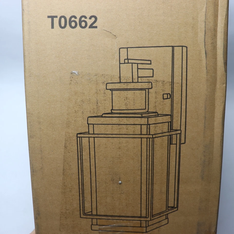 Vaxcel Outdoor Motion Sensor Wall Light Glass/Metal Clear/Black E26 60W 120V - Image 2 of 4