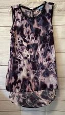 Simply Vera Vera Wang Brand Womens Size Medium Tunic Length Print Blouse