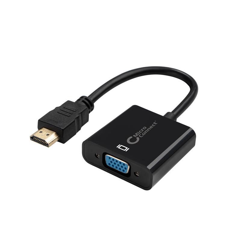 MicroConnect HDMI to VGA Adapter M/F Black With Audio 1920*1080