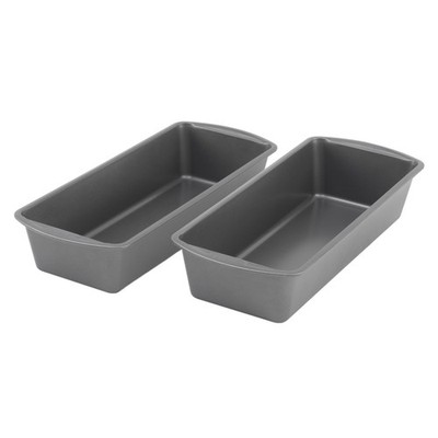 2 PCS 13x5 Inch Nonstick Steel Bread Loaf Pans Extra Large Gray