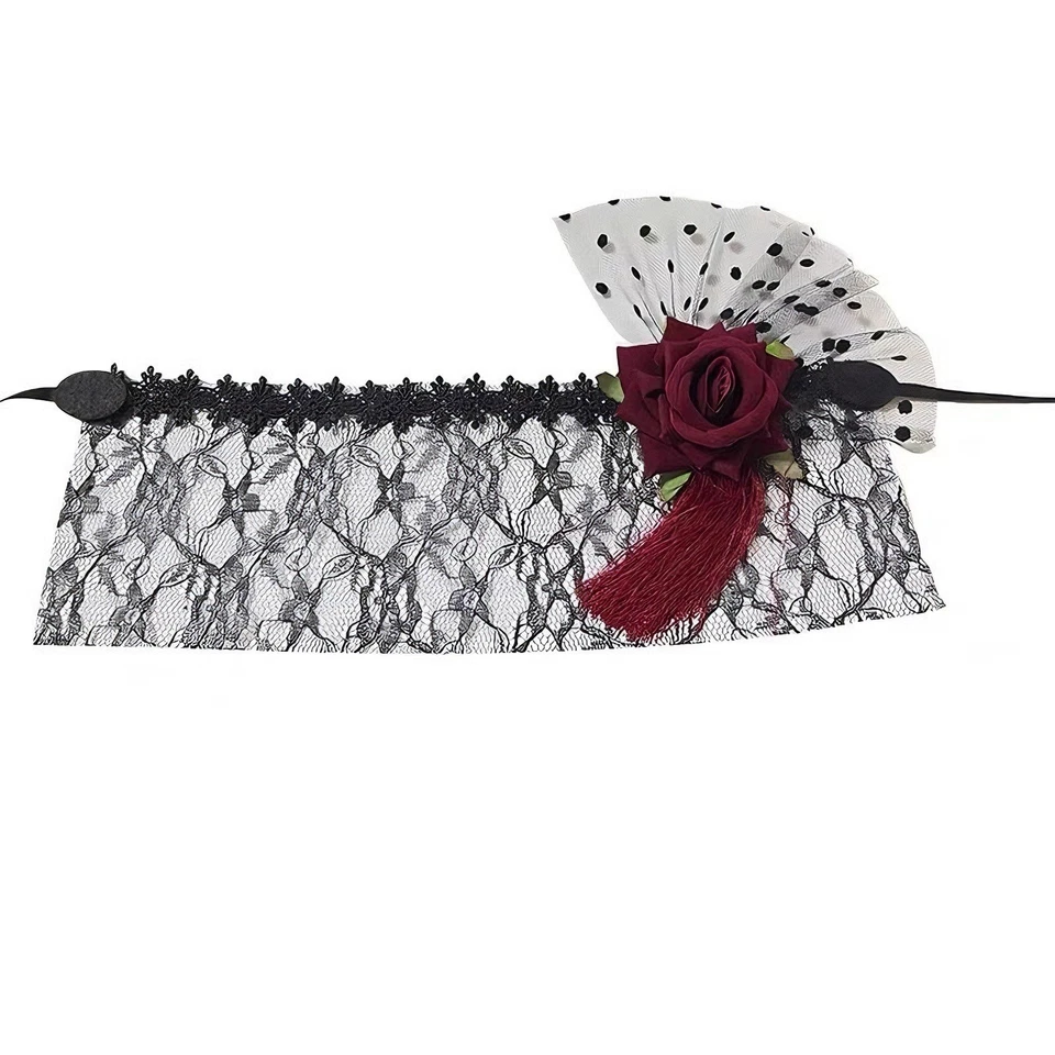 Women Sexy Hollow Lace Face Mask Retro Lace Princess Half Face Mask Cosplay - Image 4 of 4