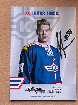 Lukas Frick Kloten Flyers Autogrammkarte original signiert #40496