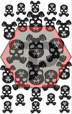 Biohazard Gas Mask Vinyl Stencil, 7x11" Cerakote & Duracoat Spray Paint Project!
