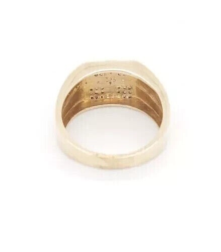 2Ct Round Cut Chocolate Diamond Men's Wedding Ring Band 14K Yellow Gold Plated - Picture 2 of 5