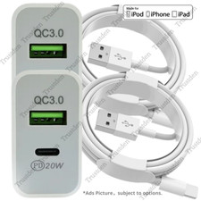 Fast Wall Charger Block PD 20W Power Adapter For iPhone 13/12/11/XR/X/8/7/6 iPad