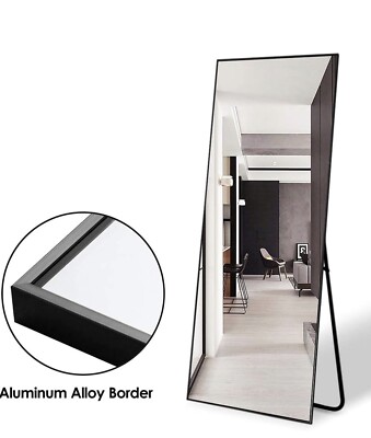 Neutype 65 x22  Black Rectangular Full Length Floor Mirror