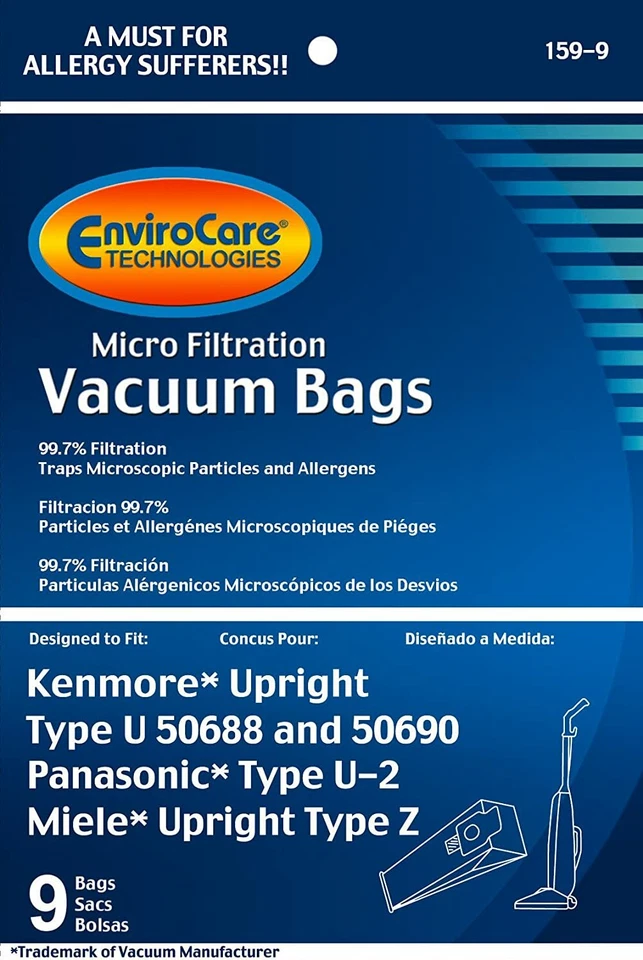 EnviroCare brand Kenmore Upright Type U/L/O 50688 50690 Panasonic Type U2  25pks - Image 2 of 2