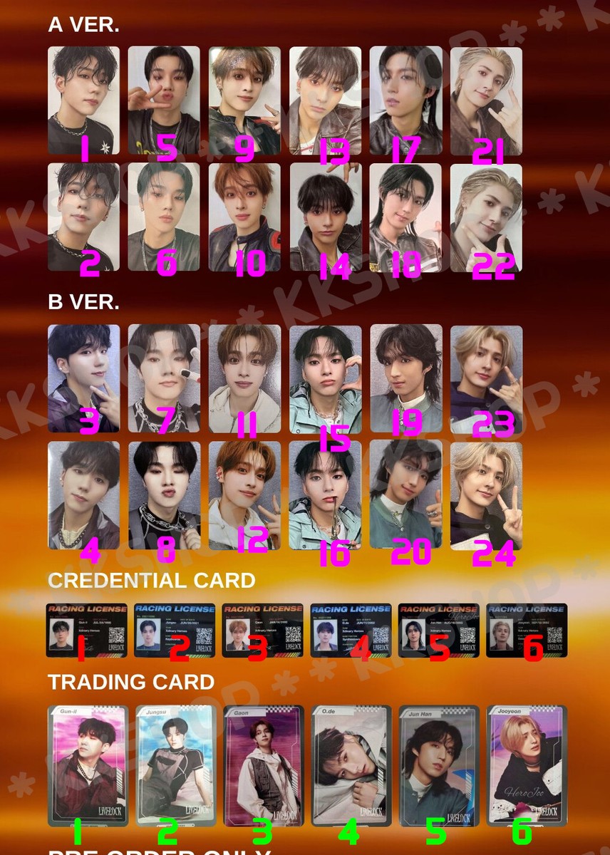 Xdinary Heroes - LIVELOCK photocard ID photo card SET KPOP 엑디즈