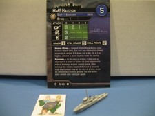  Axis Allies War at Sea SURFACE ACTION HMS Halcyon 5/40 with card 