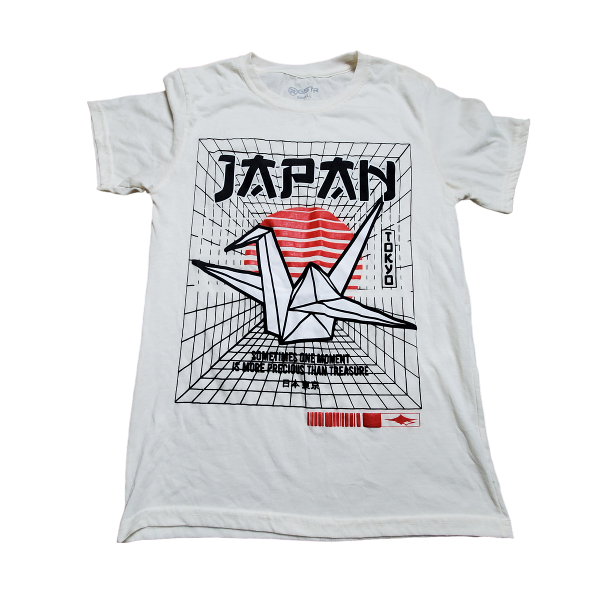 RISE JAPAN XL Tシャツ RISE JAPAN XL Tシャツ RGSTR Mens White Japan Tokyo Graphic
