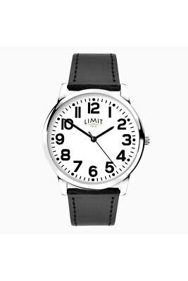 Limit Gents Watch Silver Case & PU Strap with White Dial 5608