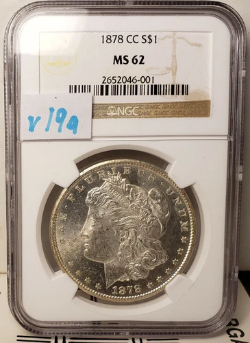 1878-CC! Morgan Dollar VAM 19A!!- NGC MINT STATE 62 GRADE!!!