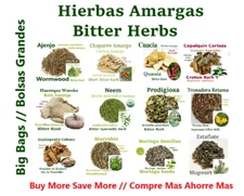 Hierbas Amargas Ajenjo Prodijiosa Estafiate Tronadora Huereque Bitter Herbs