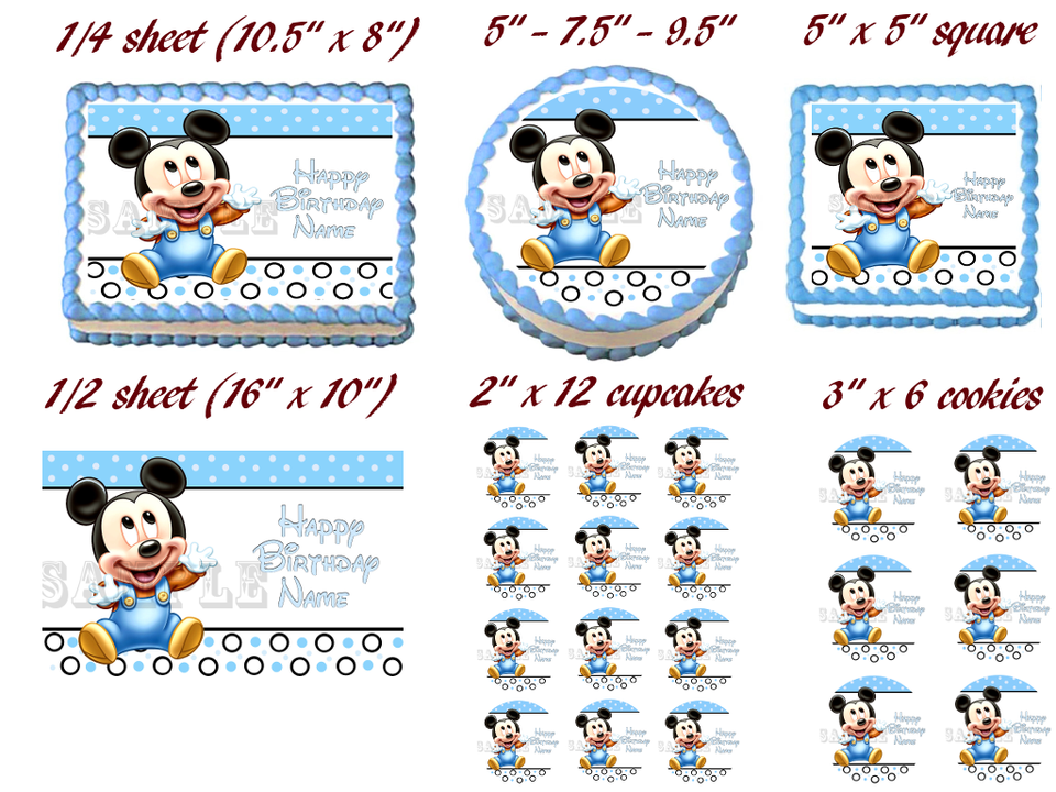 Personalized Mickey Mouse Friends Clubhouse Birthday Cake Topper, Mickey Party Sign Decoration, Mouse Clubhouse, INSTANT DOWNLOAD - UK