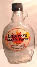 Lapierre Maple Farm Pure MAPLE SYRUP Empty JAR 12.5 Fluid Ounces