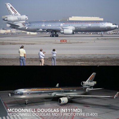 1:400 MD-11 Colors House (Polisch Metal) Reg:N111MD By Phoenix