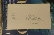 Col. LEWIS L. MILLETT USA Korean War Medal of Honor  MOH Signed 3x5 Card