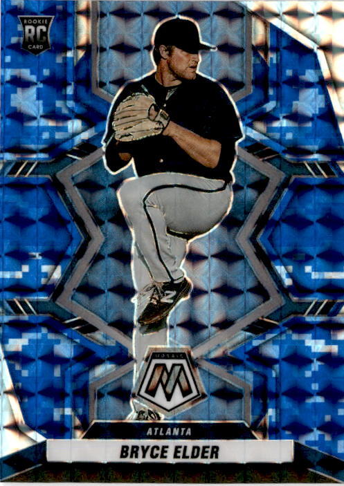 2022 Panini Mosaic #277 Bryce Elder Blue Camo Mosaic Atlanta Braves