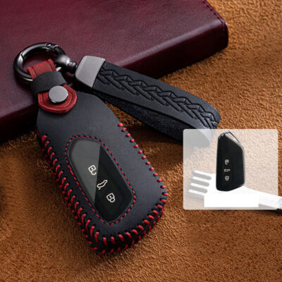 Leather Car Key Case Cover Holder For VW Golf for Seat
