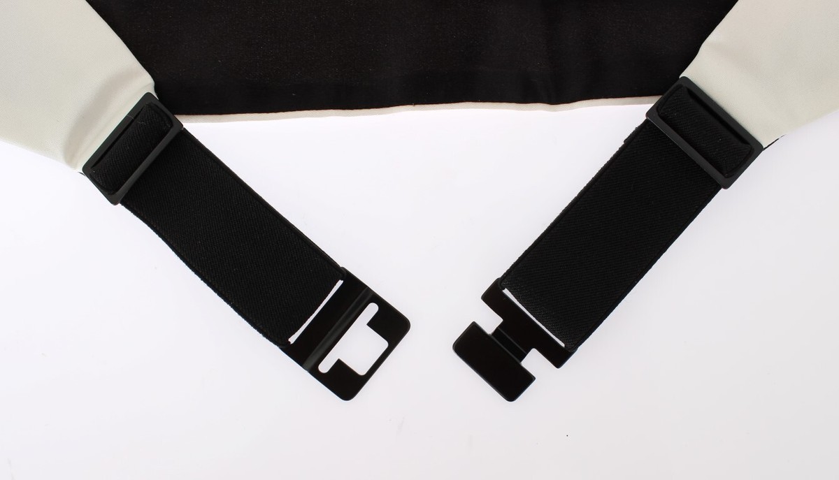 Dolce & Gabbana White Wide Belt Silk Men's Cummerbund