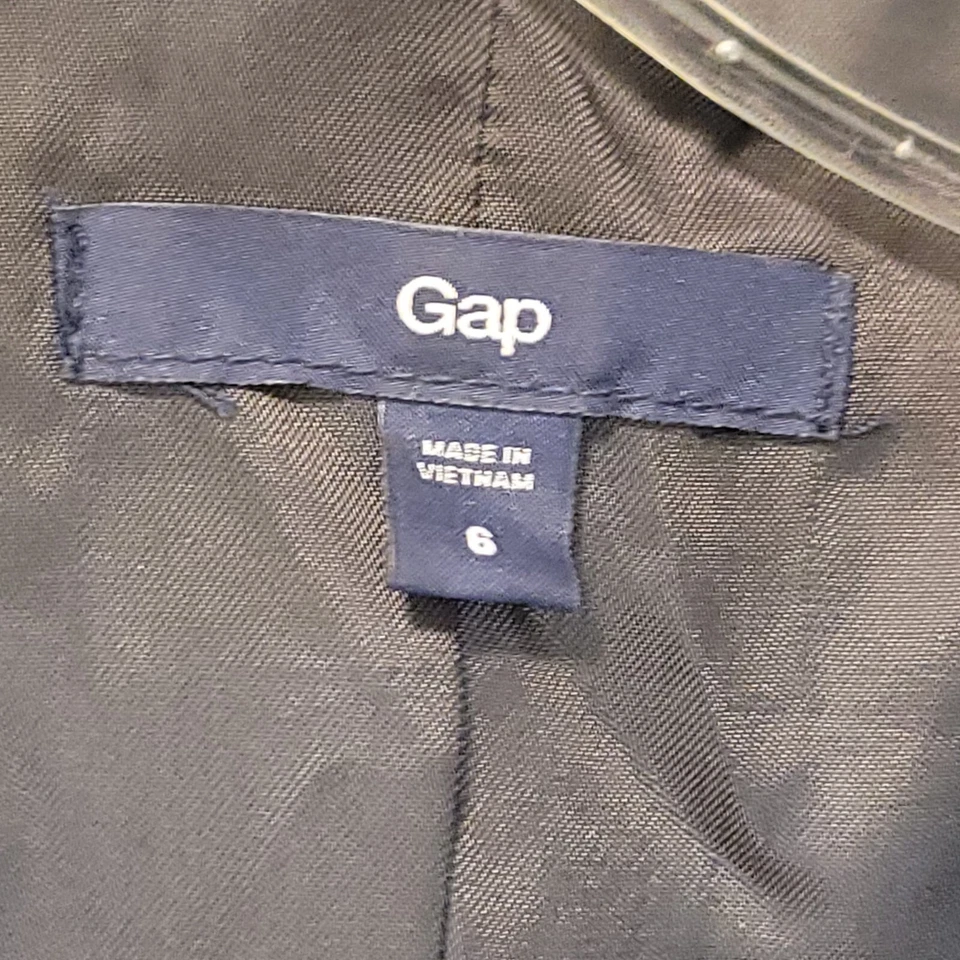 Blazer negro Gap para mujer talla 6 chaqueta de dos botones oficina trabajo forrado Foto 4 de 4