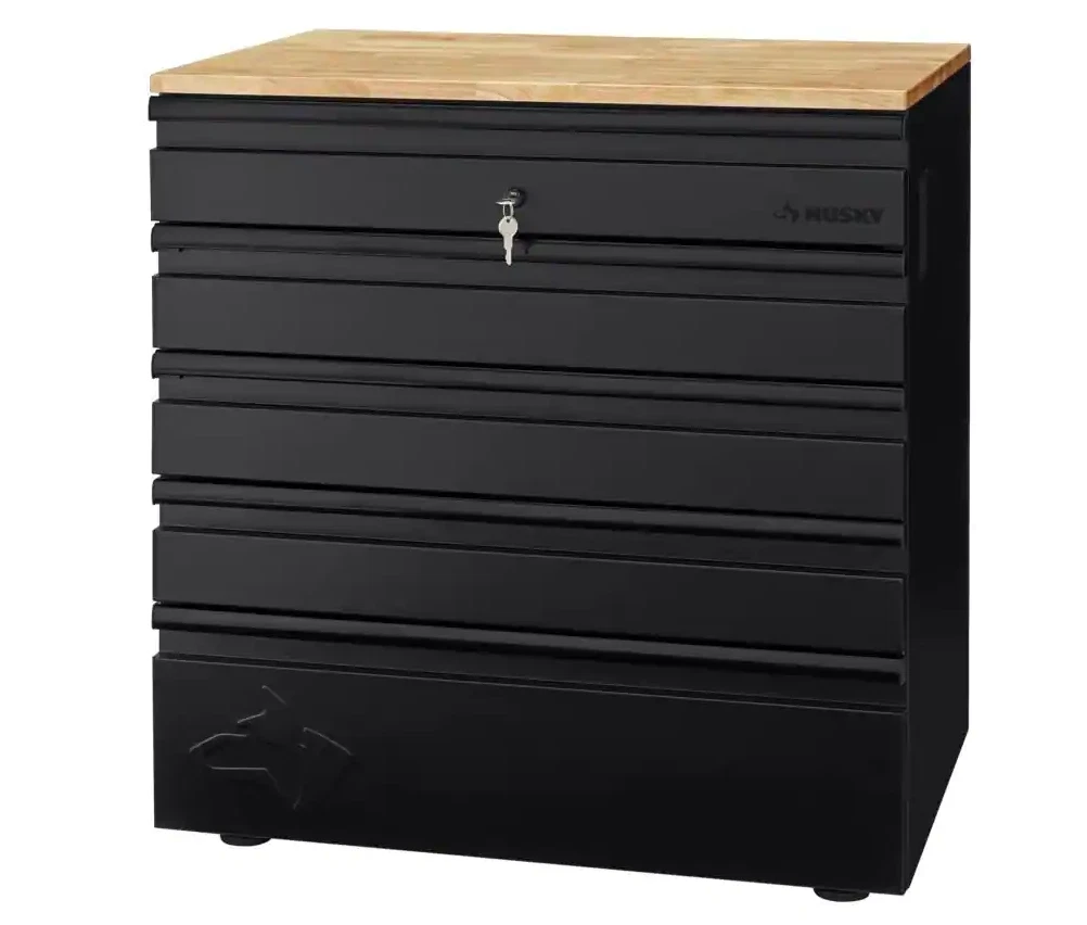 Husky Xtra Wide Heavy Duty Welded 18 Gauge Steel 5Drawer Garage