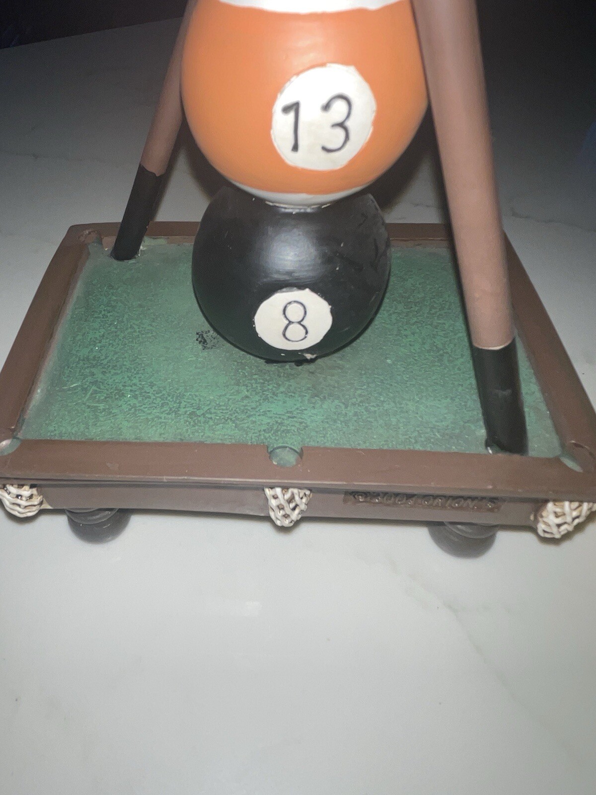 Vintage Orion’s Billiards Pool Ball Lamp & Set of 3 Pool Ball Candle Holder New
