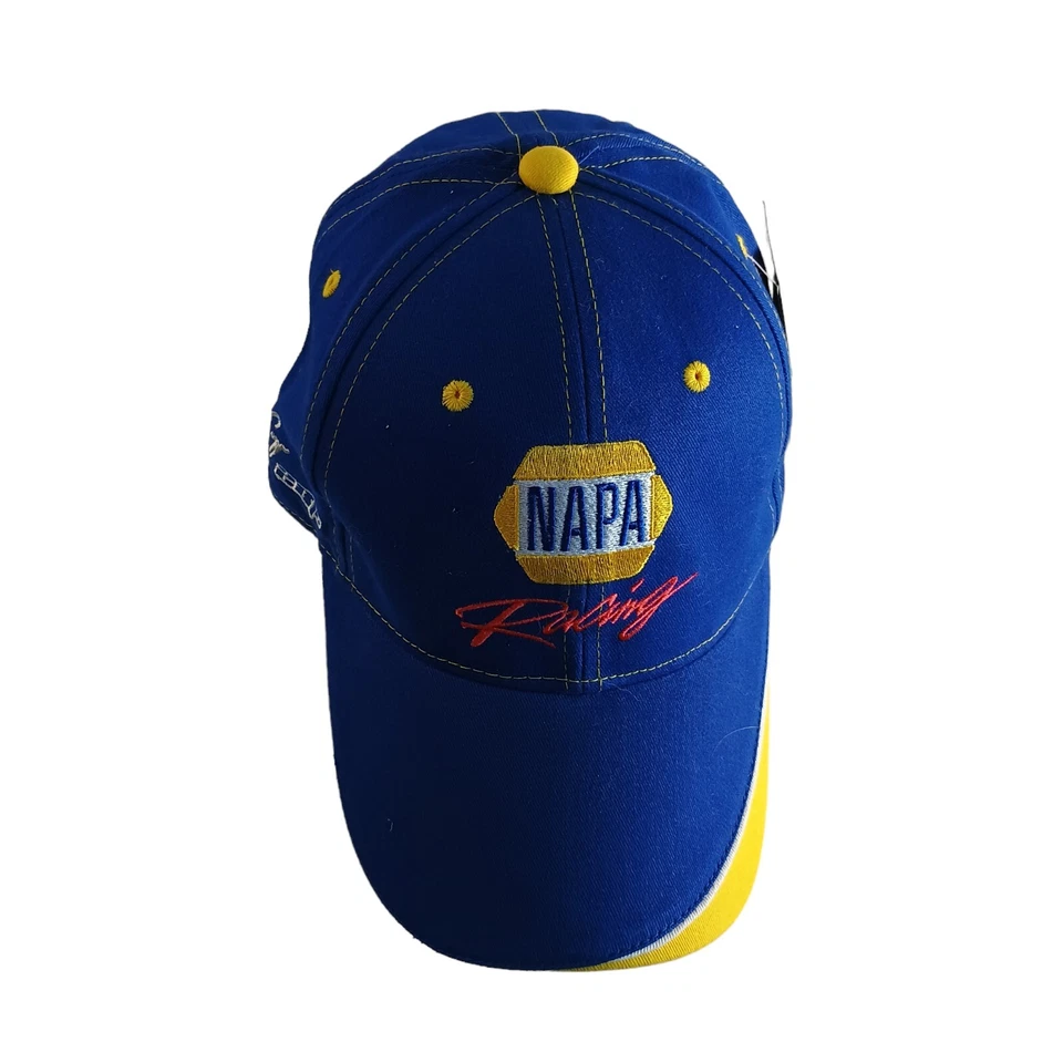 NAPA Racing Martin Truex Jr #56 Azul y Amarillo Correa Trasera Gorra RON CAPPS Foto 2 de 4