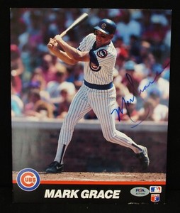 MARK GRACE Autographed 8x10 Print PSA/DNA CHICAGO CUBS AUTO