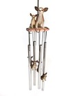 Adorable Chihuahua Collectible Windchimes Made of Stone Resin 18” Long