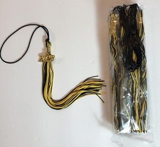 10 Pack Black Gold Graduation Tassel With Gold Date Drop 2023 NEW