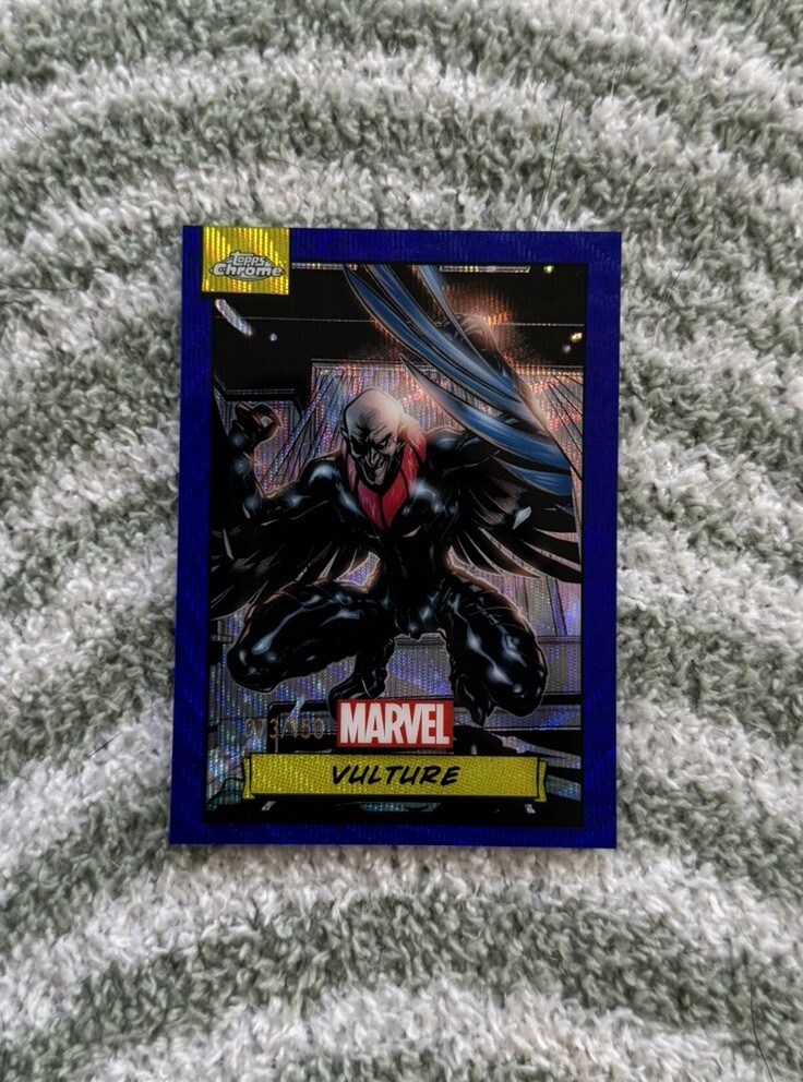 2024 Topps Chrome Marvel #115 Vulture Blue Wave Refractor