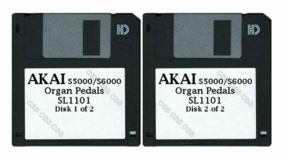 Akai S5000/S6000 Set of Two Floppy Disks Organ Pedals SL1101