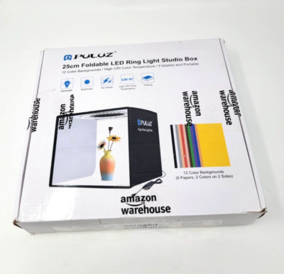 PULUZ Light Box 25CM Mini Photo Shooting Studio Tent Kit 12 Color Backgrounds
