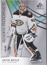 2019-20 SP Game Used Authentic Rookies #124 Kevin Boyle 19/40