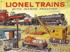 1956 LIONEL TRAINS 9" x 12" Sign